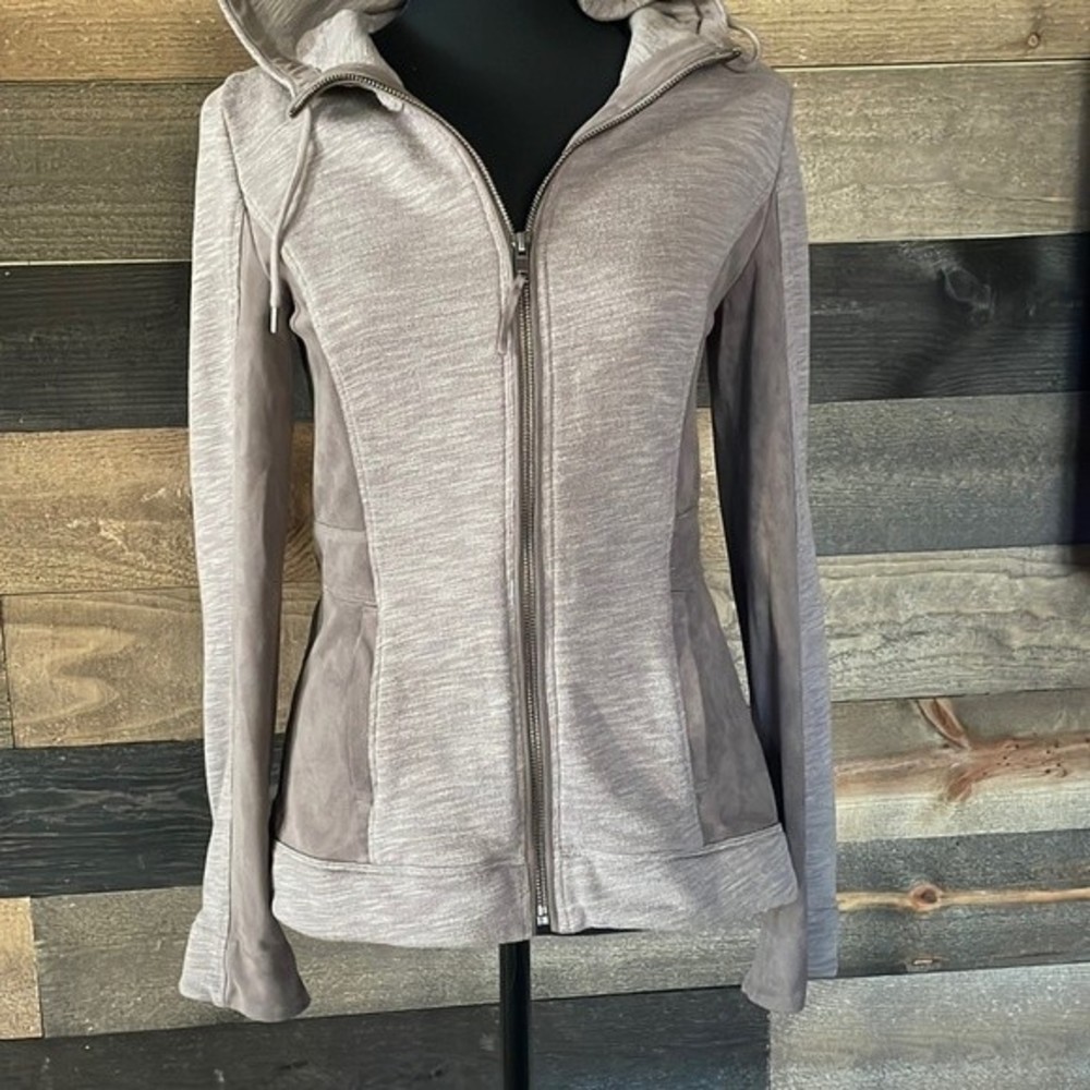 Anthropologie Akeni + Kin hoodie suede inset boho